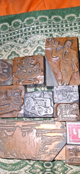 Antiguas piezas de imprenta