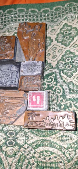 Antiguas piezas de imprenta