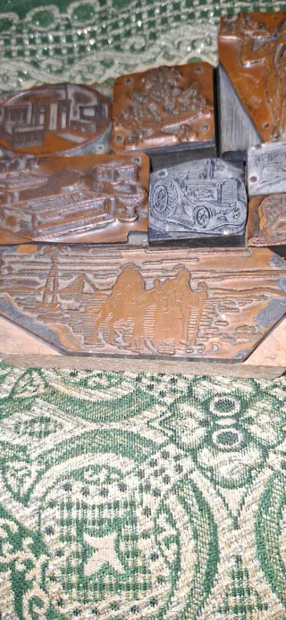 Antiguas piezas de imprenta