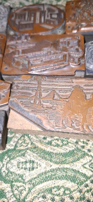 Antiguas piezas de imprenta