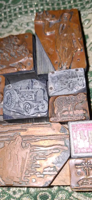 Antiguas piezas de imprenta