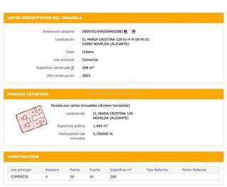 Local comercial en venta en Novelda