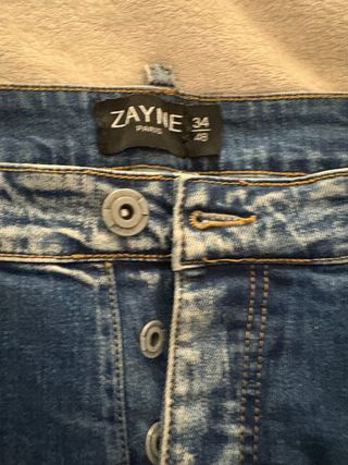 Bermuda Jeans ZAYNE Azul Desgastado Roto