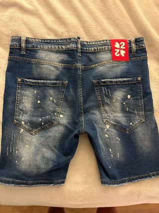Bermuda Jeans ZAYNE Azul Desgastado Roto