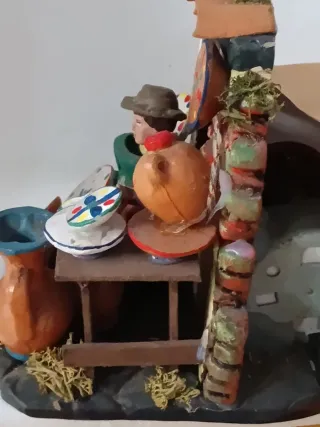 Diorama terracotta con meccanismo