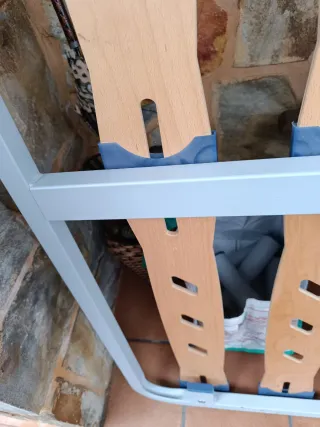 Somier de lamas de madera y metal, 6 patas 25cm