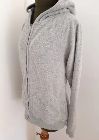 Sudadera Polar con Capucha Gris