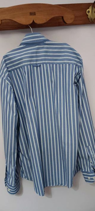 Camisa de rayas Easy Wear azul y blanco