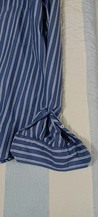 Camisa de rayas Easy Wear azul y blanco