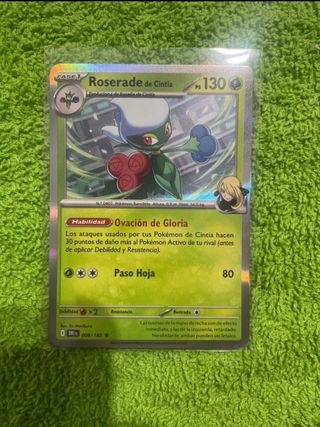 Carta Pokémon Roserade de Cintia 130 PS