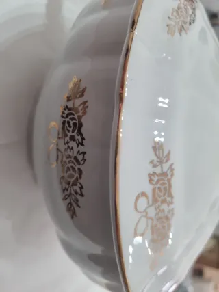 Zuppiera Laveno anni '50 con decori floreali 30 cm