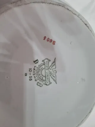 Zuppiera Laveno anni '50 con decori floreali 30 cm