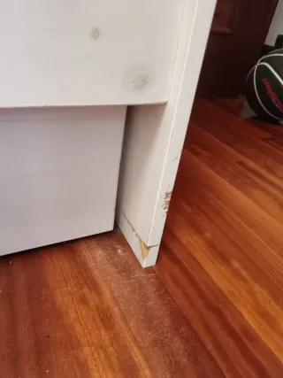 Litera madera blanca + colchones Muebles Lufe