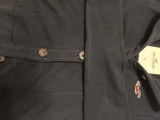 Sudadera Hollister azul botones talla M