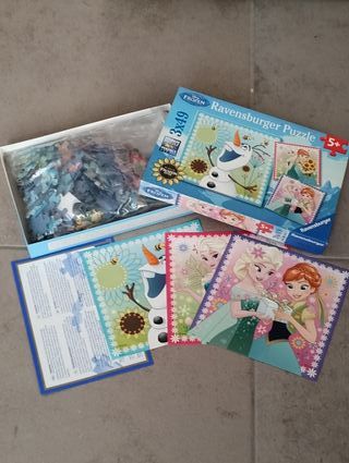 Lotto 3 puzzle Frozen e Principesse Disney