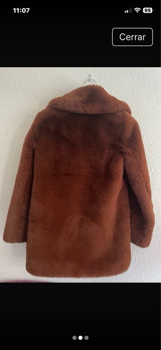 Abrigo piel sintética Hobbs marrón