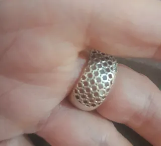 Anello Stroili mezza fascia argento