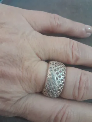 Anello Stroili mezza fascia argento