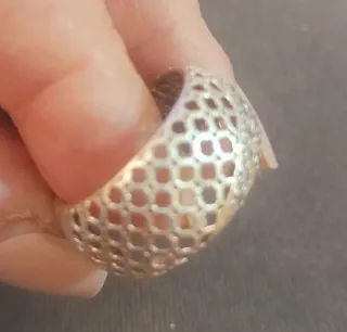 Anello Stroili mezza fascia argento