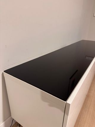 Panel de Vidrio Negro para mueble Besta 180 x 40cm