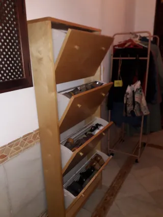 Zapatero 4 cajones madera