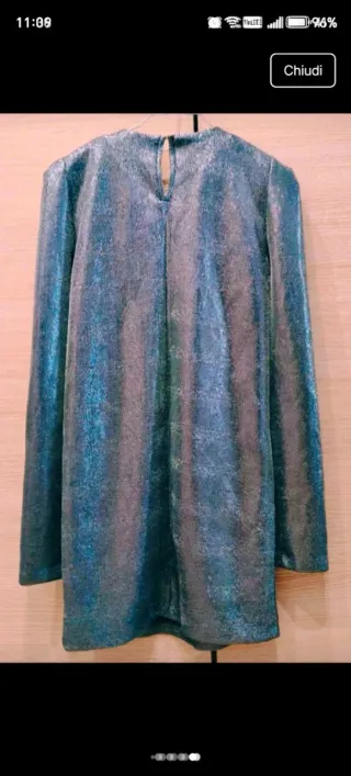 Vestido H&M Plateado