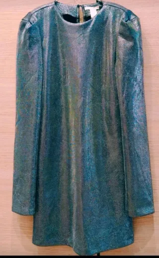 Vestido H&M Plateado