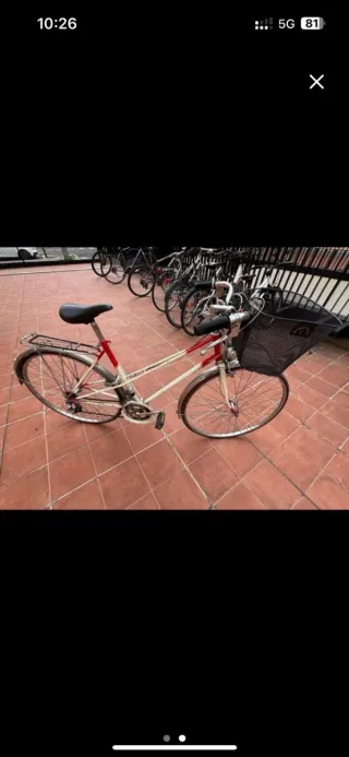 Bicicleta para repuestos (rueda trasera dañada)