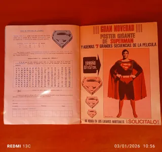 Álbum de Superman 1978 (Faltan 22 de 180 Cromos)