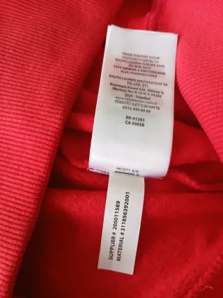 Sudadera Polo Ralph Lauren Oso Roja