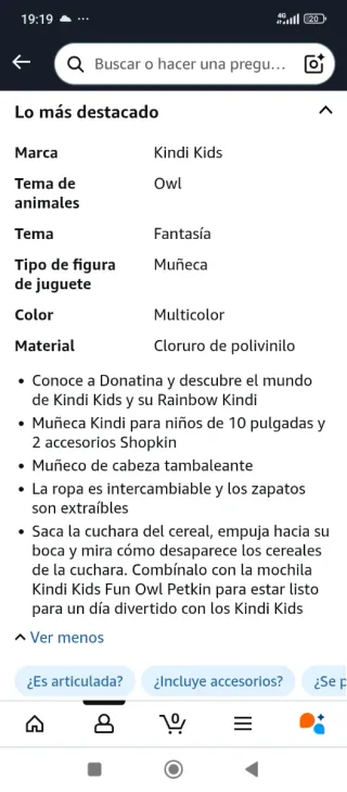 Muñeca Kindi Kids Donutina Snack time friends