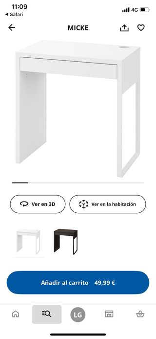 Escritorio Blanco Ikea nuevo impoluto con cajon