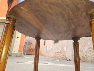 Tavolino Gueridon antico marmo e legno