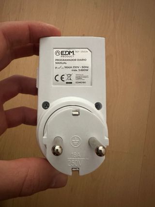 Programador horario analógico EDM blanco