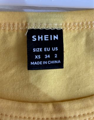Camiseta amarilla SHEIN talla XS