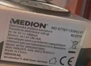 Tastiera Medion arrotolabile 37 tasti