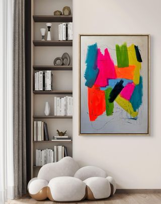 Cuadro abstracto grande colorido salón dormitorio