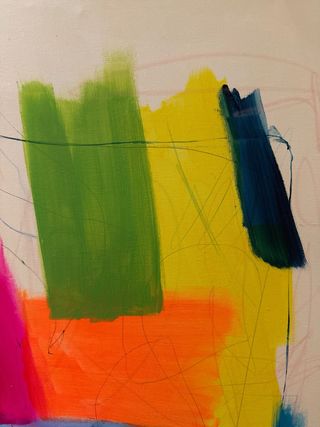 Cuadro abstracto grande colorido salón dormitorio