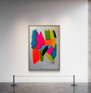 Cuadro abstracto grande colorido salón dormitorio