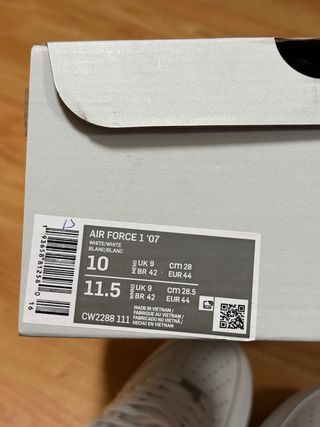 Nike Air Force 1 Blancas Talla 44