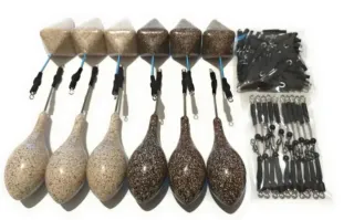 12 plomos de pesca Surfcasting, Grapas, Urfes.