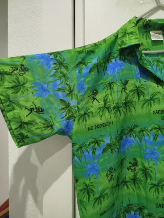 Camisa Hawaiana Estampada Palmeras