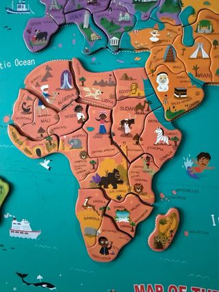 Mapa del Mundo Puzzle Infantil