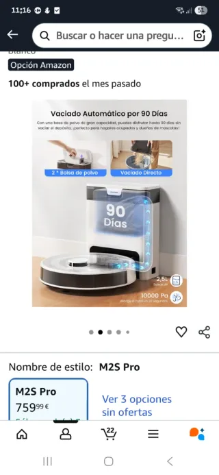 Robot aspirador Lefant - Usado 2 semanas