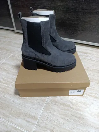 Botines Lorreine Piel Gris