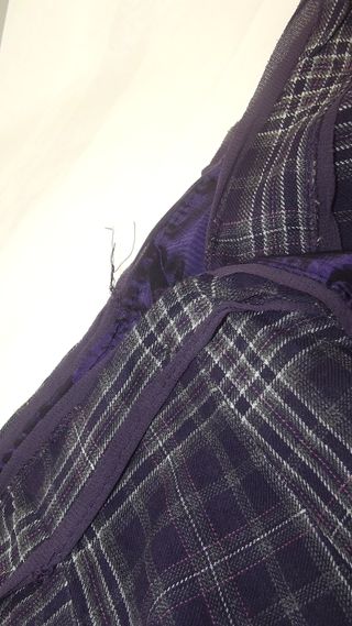Gonna Donna Viola 2XL Quadri Tartan Ruota