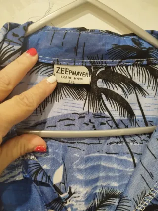 Camisa Hawaiana Estampada Palmeras