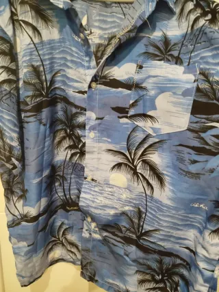 Camisa Hawaiana Estampada Palmeras