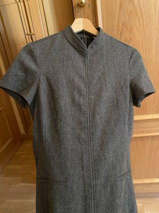 Vestido gris Zara Talla M