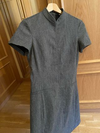 Vestido gris Zara Talla M
